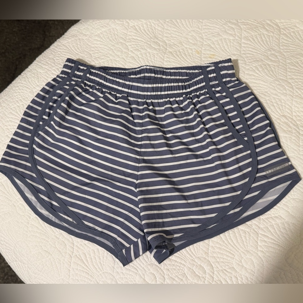 Calvin Klein Navy and White Striped Sleep Shorts
